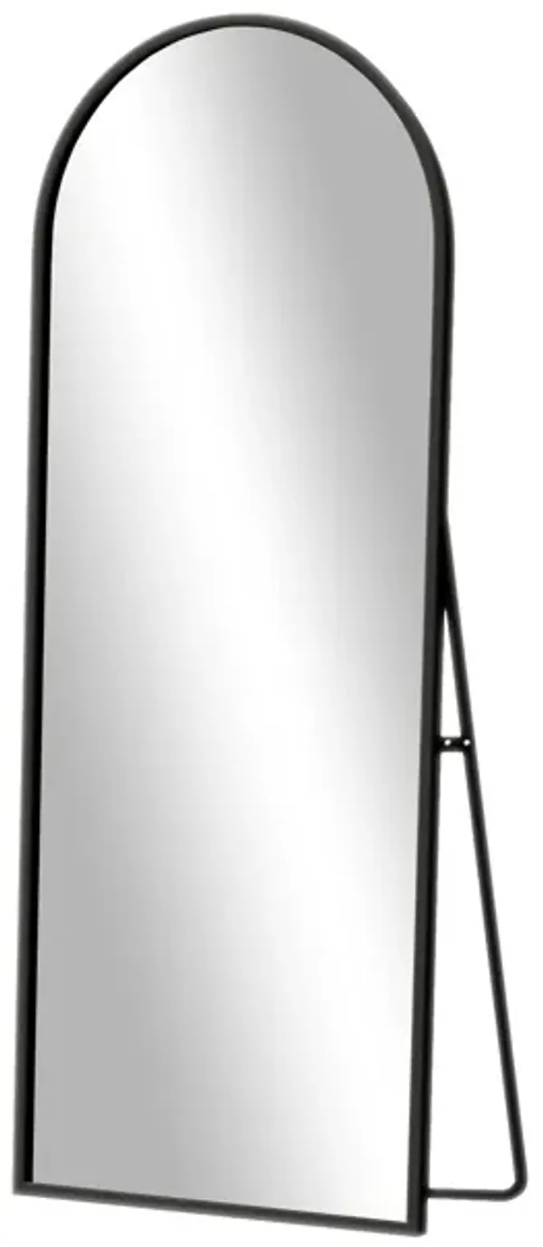 Arched Aluminum Full Length Mirror, Wall Floor Mirror for Bedroom Living Room Entryway
