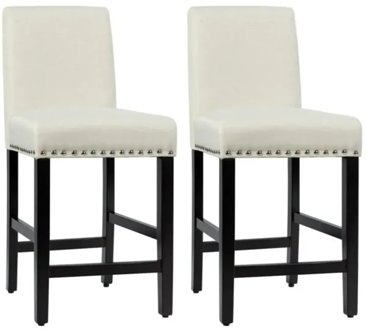 Hivvago 25 Inch Kitchen Chairs with Rubber Wood Legs