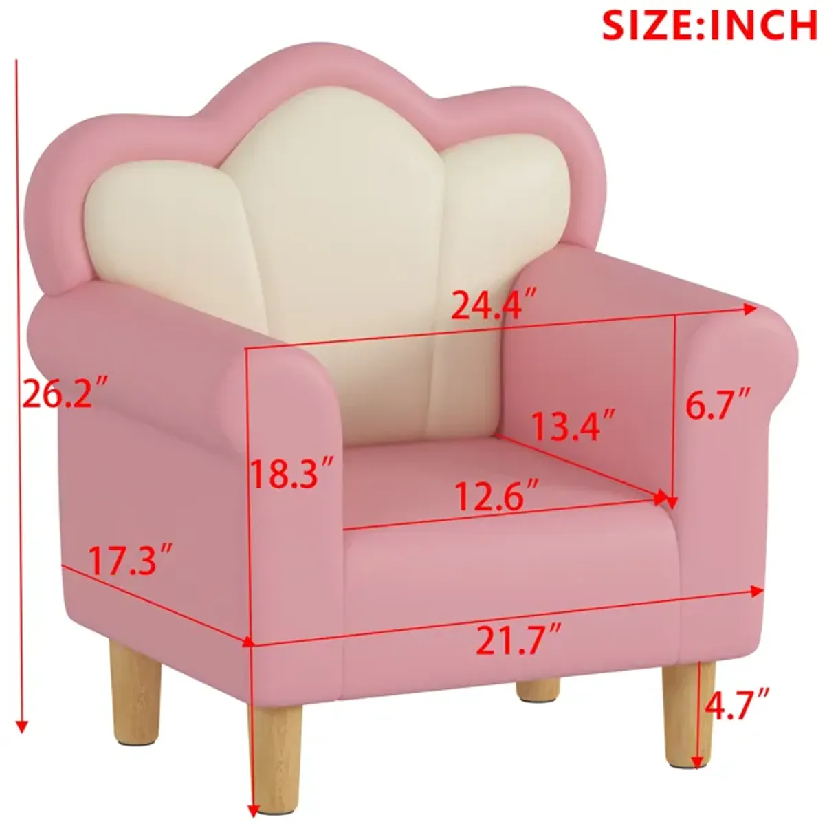 Merax PU Upholstered Princess Armchair Sofa