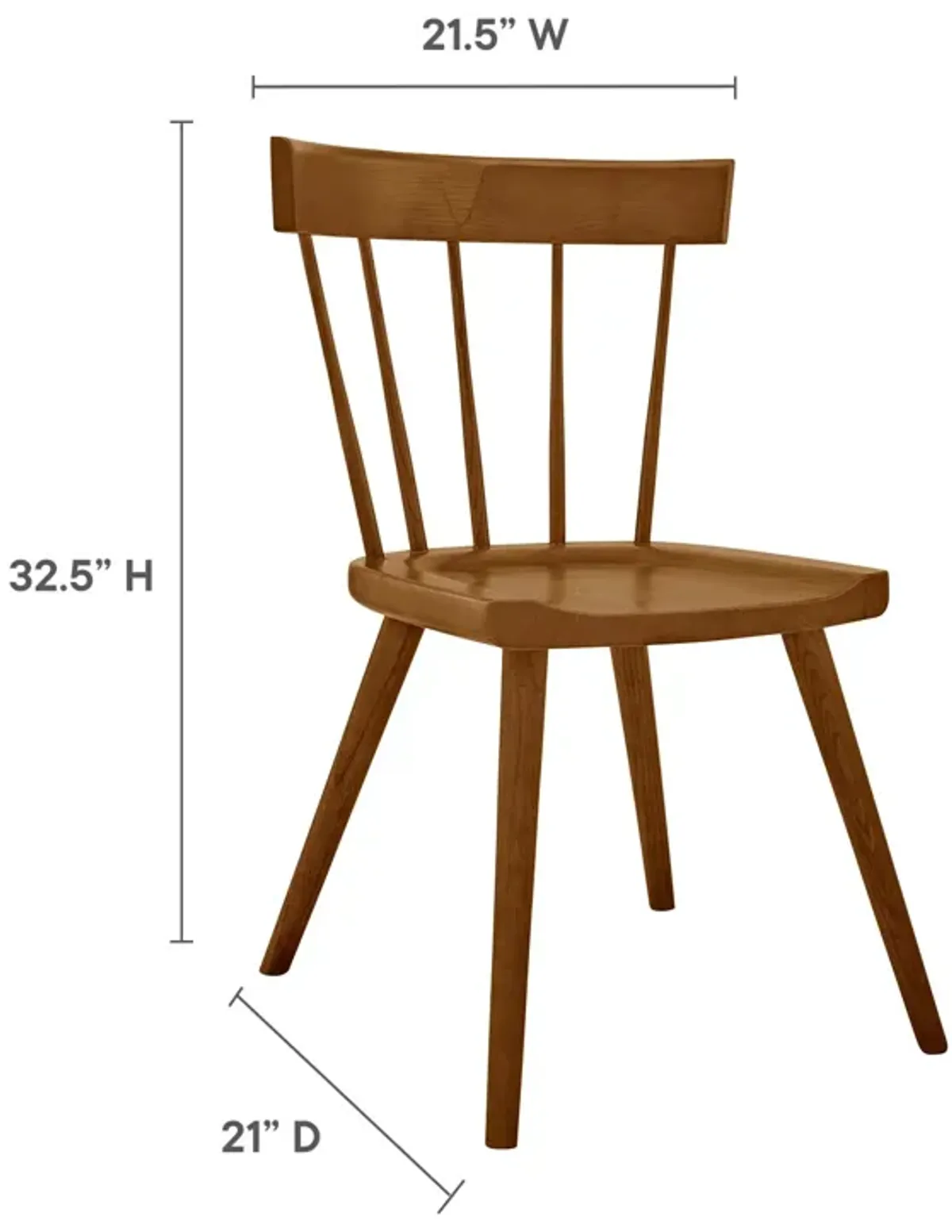 Sutter Wood Dining Side Chair-Benzara