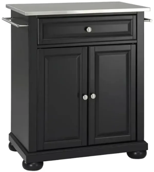 Alexandria Stainless Steel Top Portable Kitchen Island/Cart