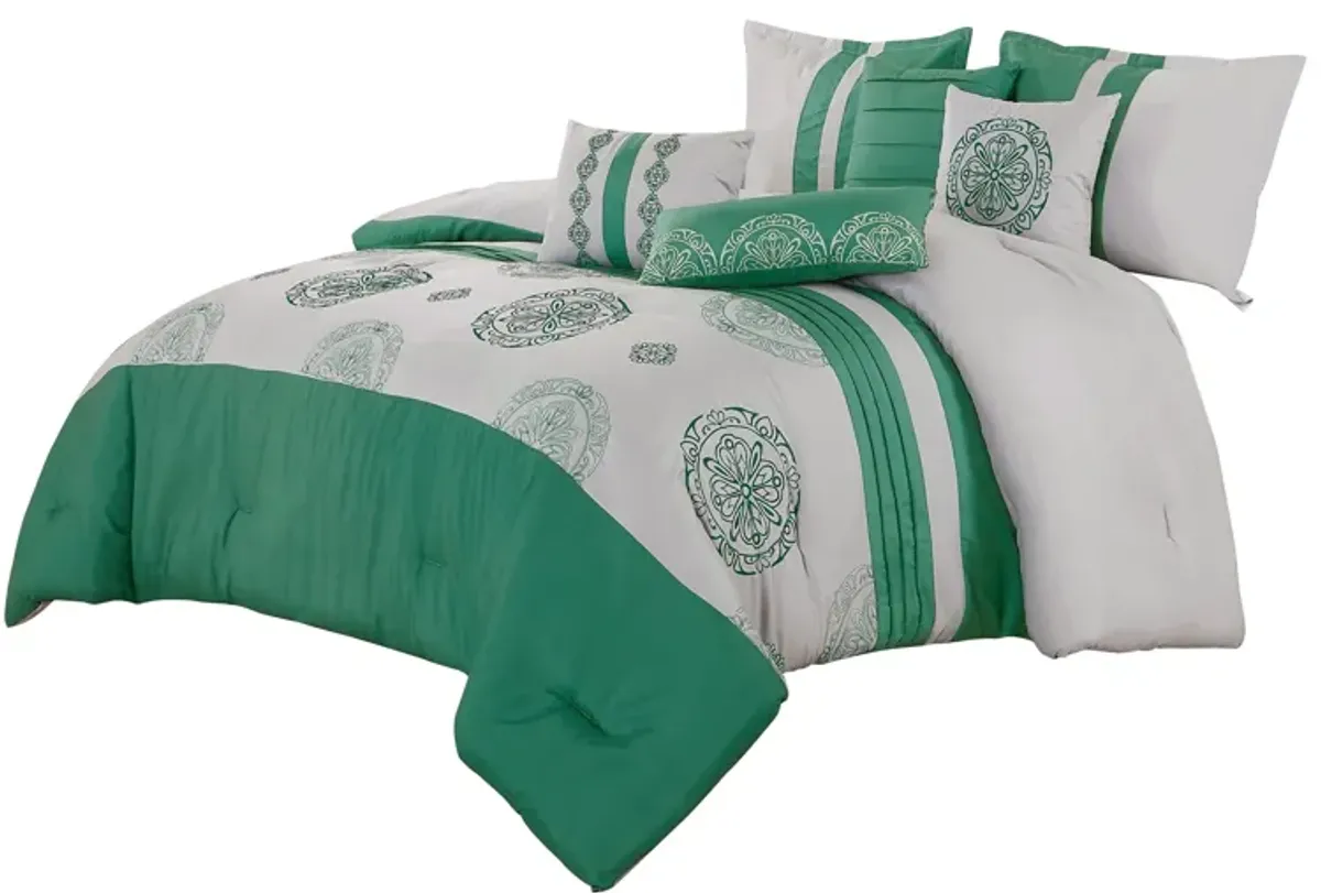 MarCielo 7 PCS Bedding Comforter Set