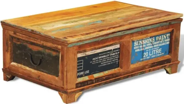 vidaXL Coffee Table with Storage Vintage Reclaimed Wood