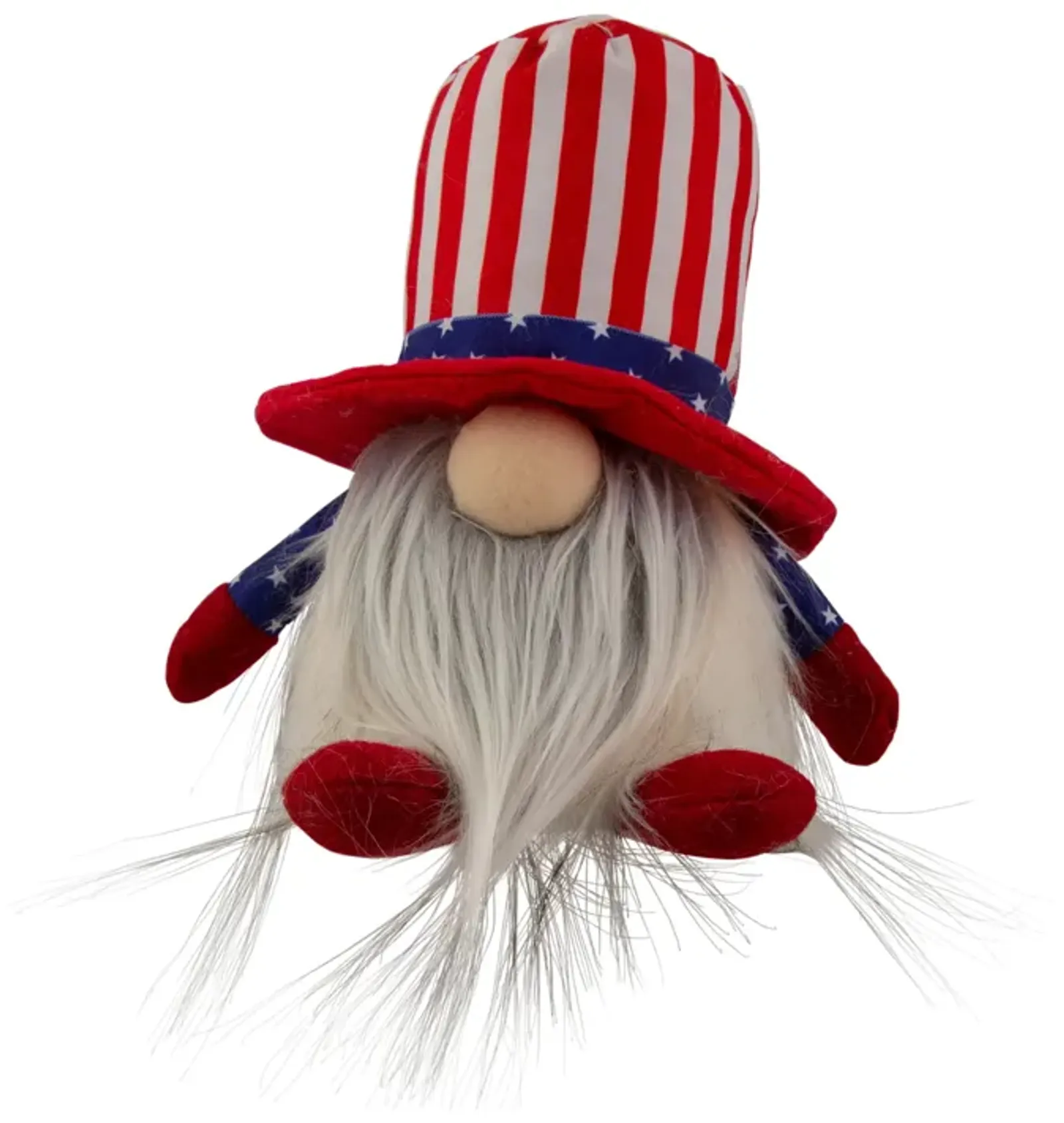 6.75" Lighted Americana Boy 4th of July Patriotic Gnome