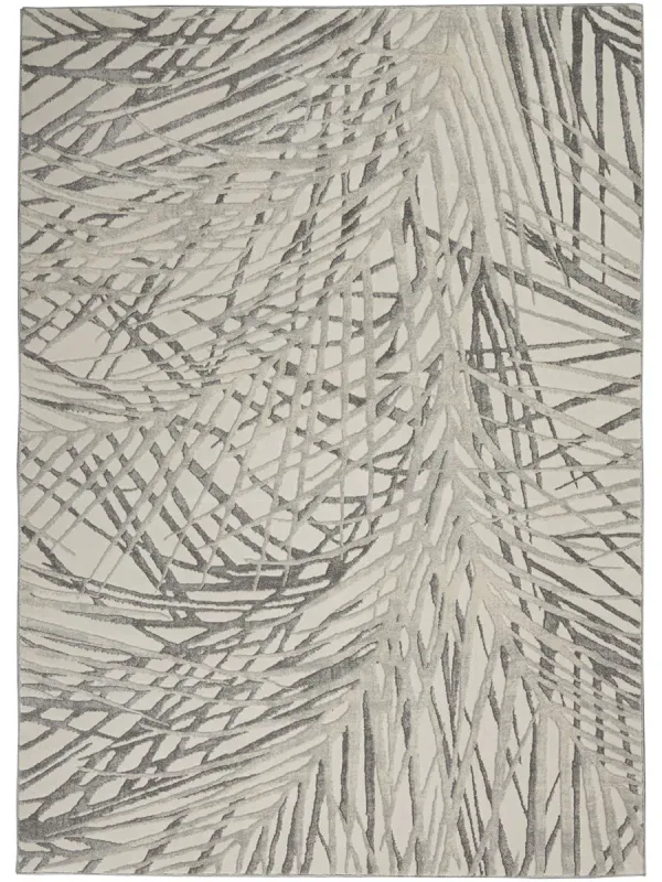 Rustic Textures RUS17 Ivory/Gray 3'11" x 5'11" Rug