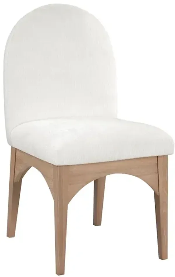 Meridian Furniture Waldorf Cream Chenille Fabric Dining Chair