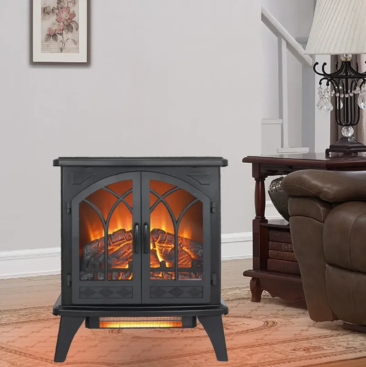 Streamdale 24 Inch 3D Infrared Electric Stove With Remote Control