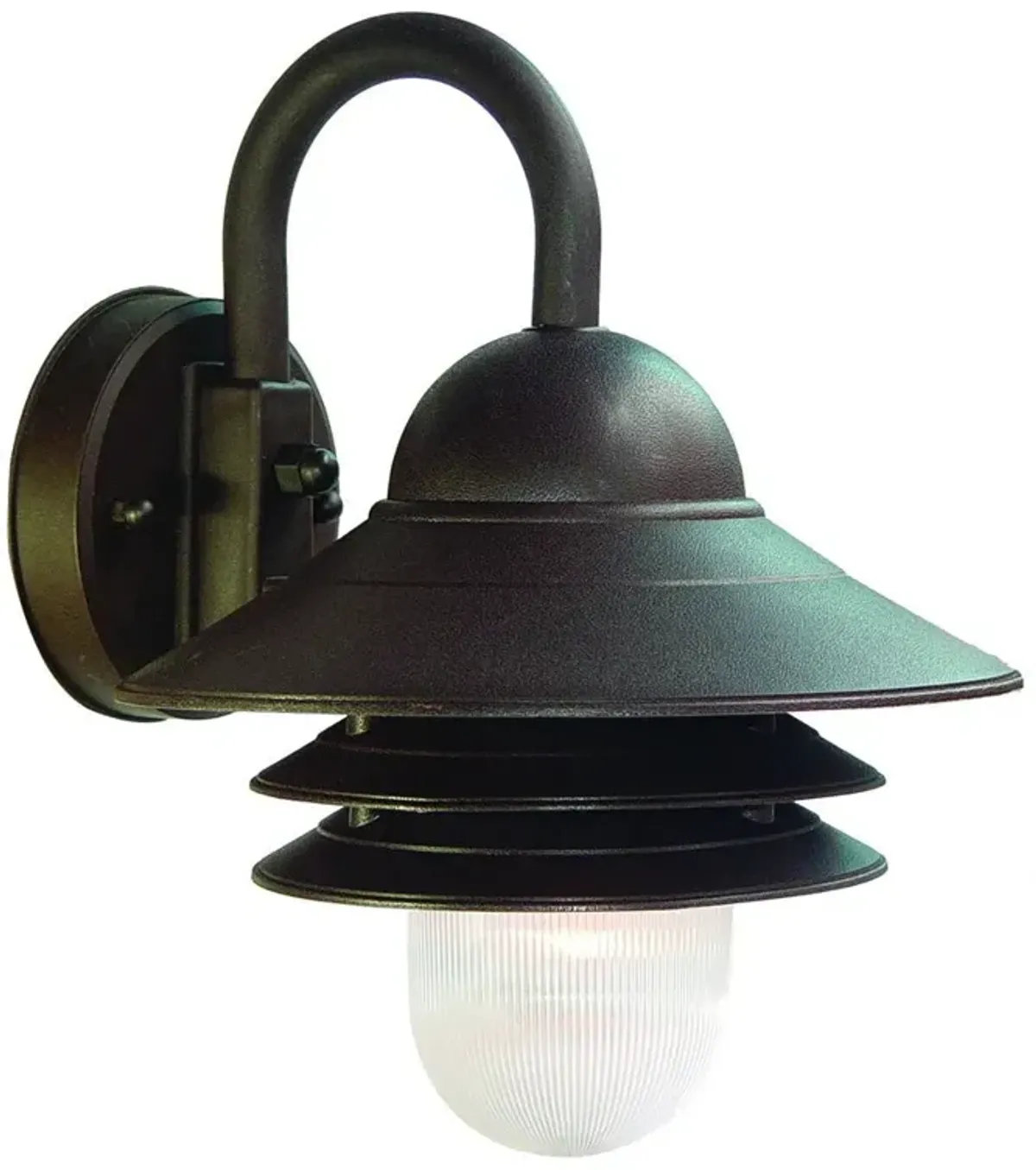 Homezia Antique Bronze Three Tier Lamp Shade Outdoor Wall Light