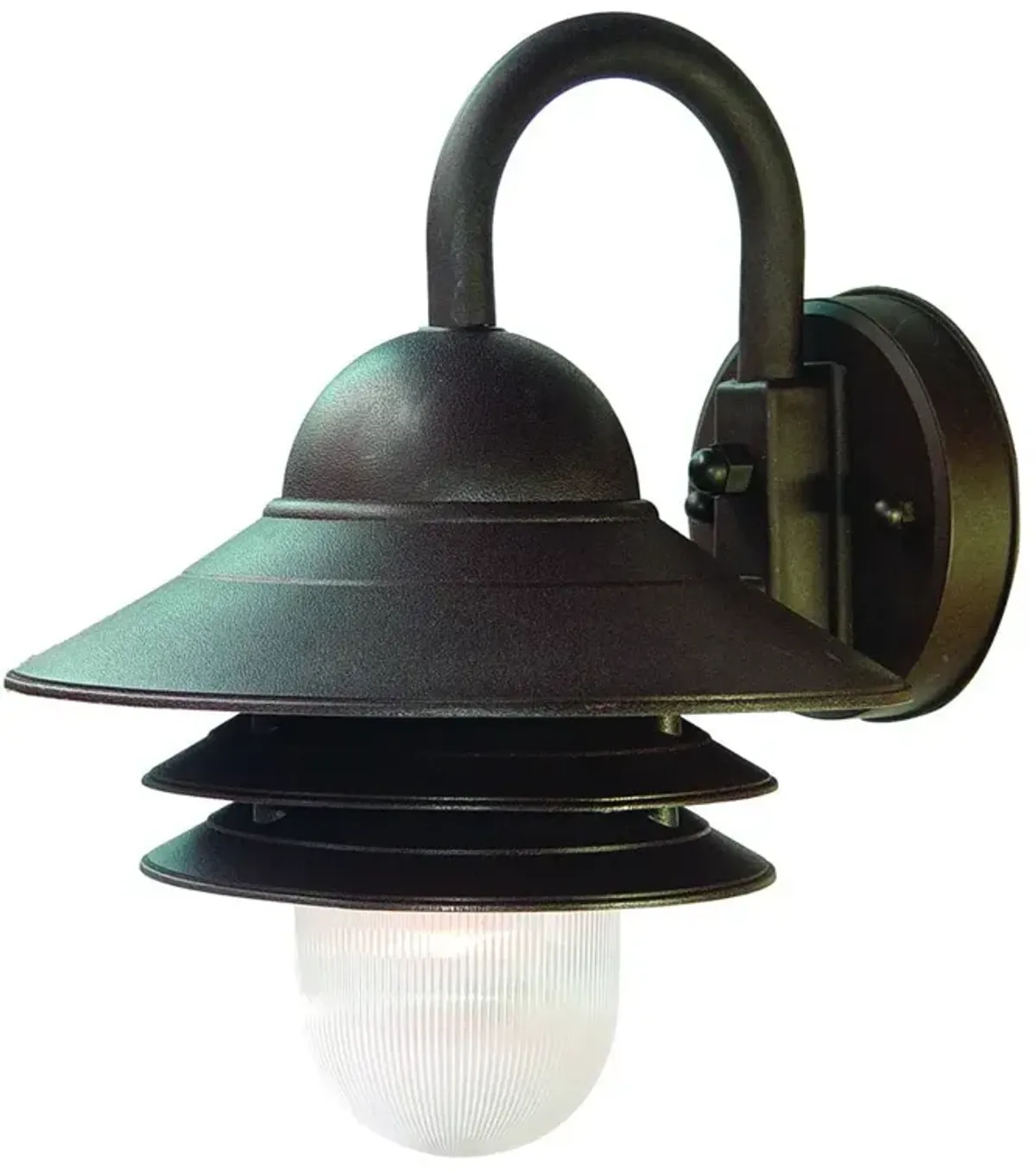 Homezia Antique Bronze Three Tier Lamp Shade Outdoor Wall Light