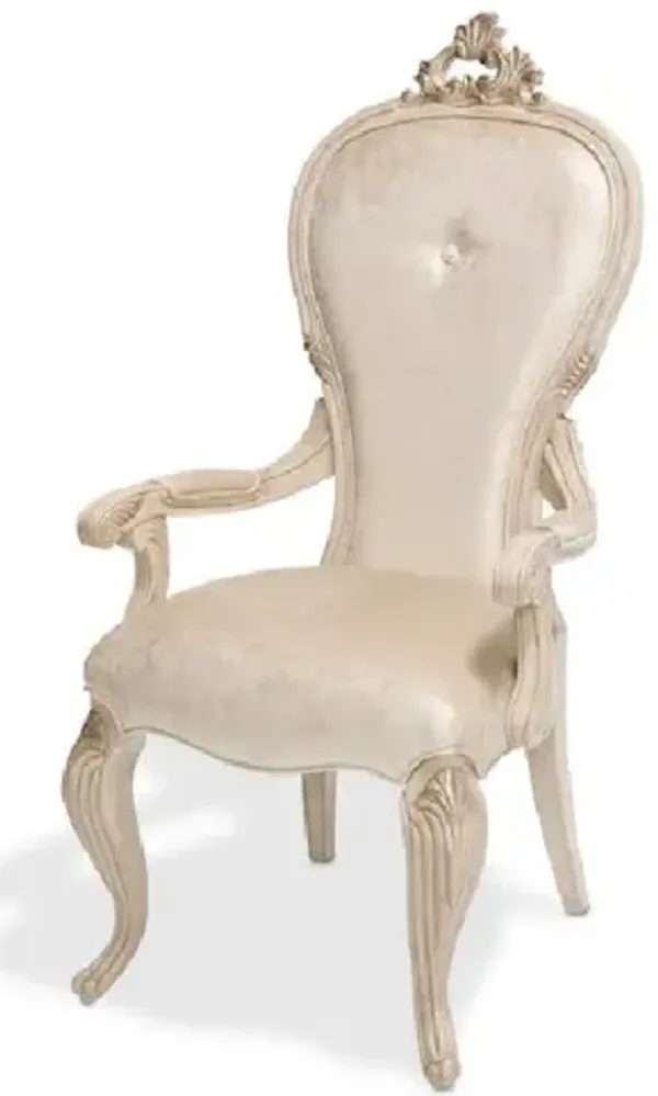 Michael Amini Platine de Royale Dining Arm Chair - Champagne Set of 2