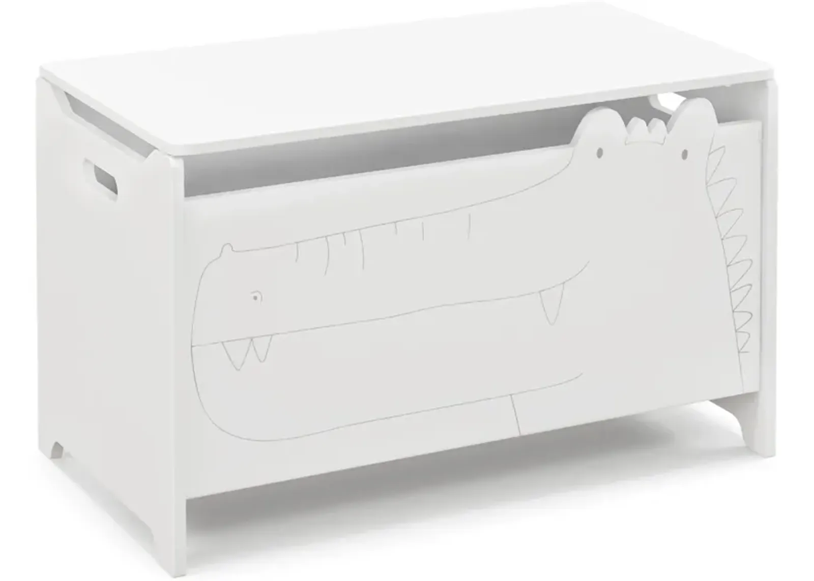 Wooden Kids Toy Box with Safety Hinge