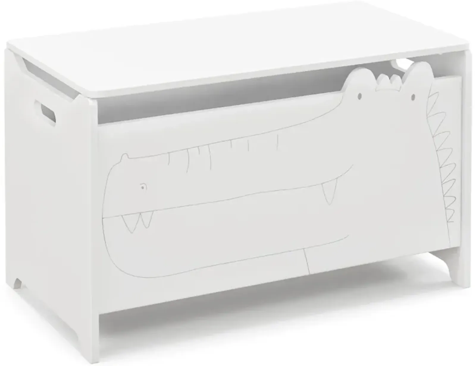 Wooden Kids Toy Box with Safety Hinge