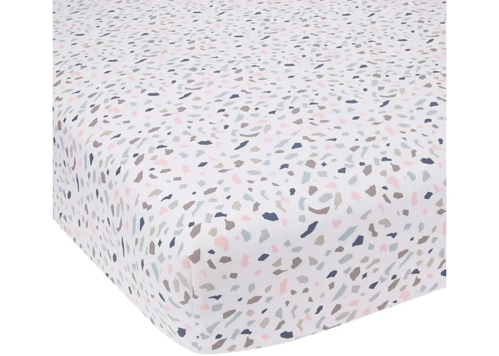 Lambs & Ivy Signature Terrazzo Abstract Organic Cotton Fitted Crib Sheet