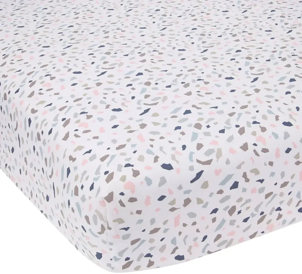 Lambs & Ivy Signature Terrazzo Abstract Organic Cotton Fitted Crib Sheet