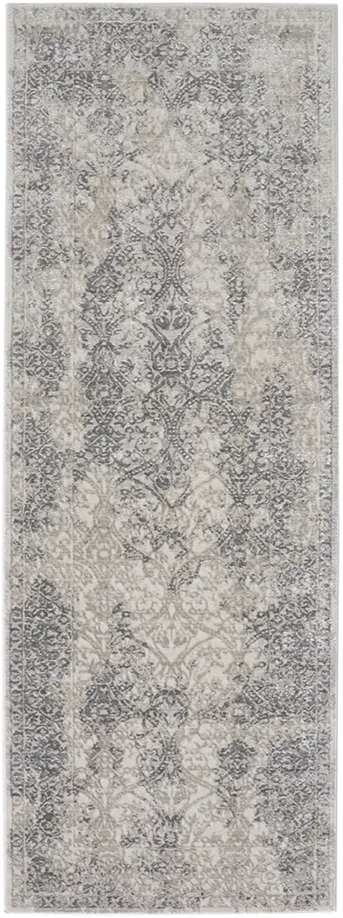 Prasad 3682F Ivory/Gray/Black 2'10" x 7'10" Rug