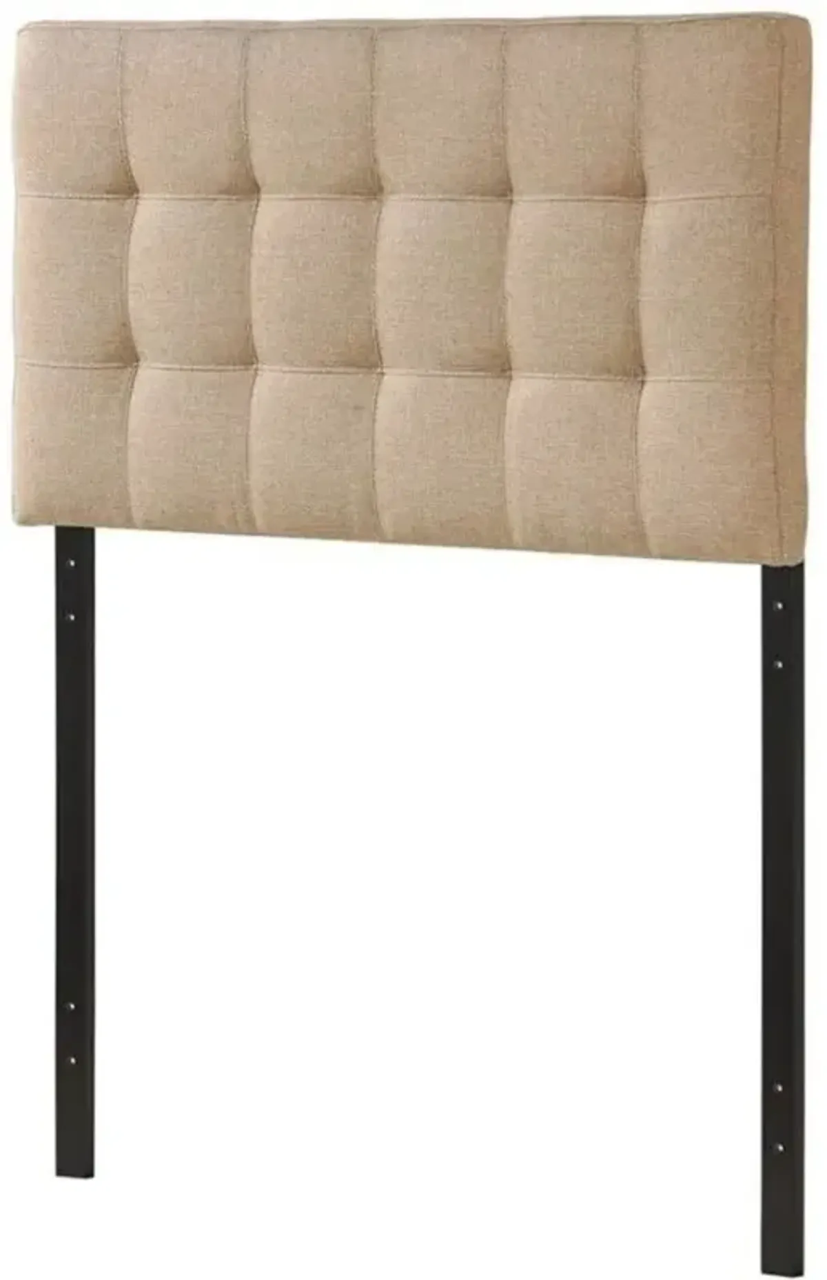 QuikFurn Twin size Modern Beige Tan Taupe Fabric Tufted Upholstered Headboard