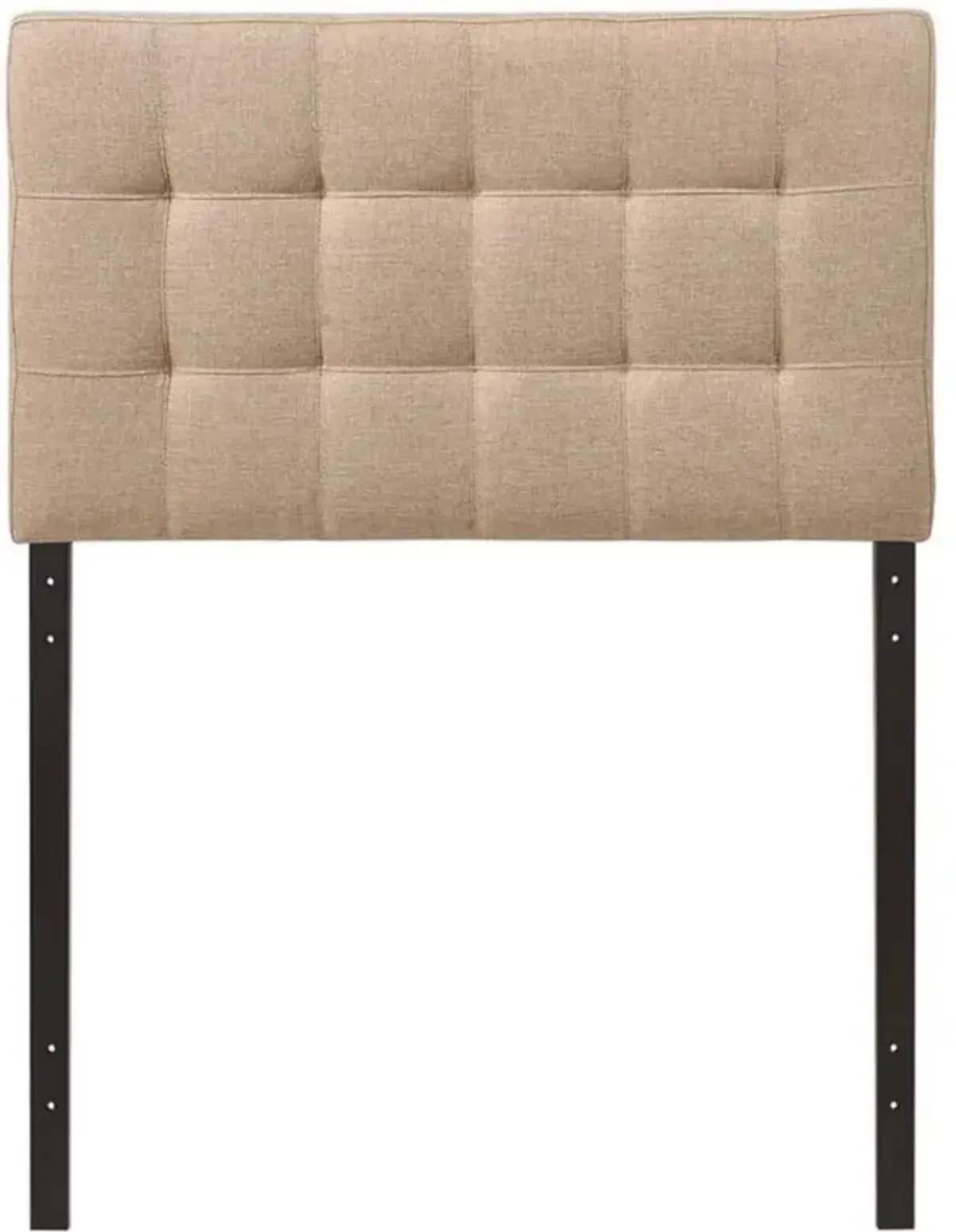QuikFurn Twin size Modern Beige Tan Taupe Fabric Tufted Upholstered Headboard