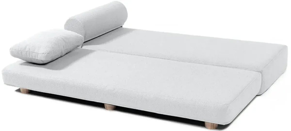 Jaxx Avida Daybed � Fold Out Queen Sleeper � Premium Boucle: Sleek and Modern Lounge for Relaxing and Overnight Guests