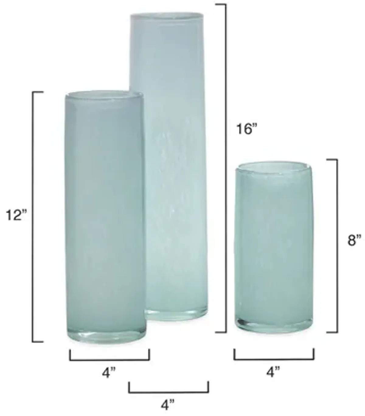 Gwendolyn Hand Blown Vases Set of 3