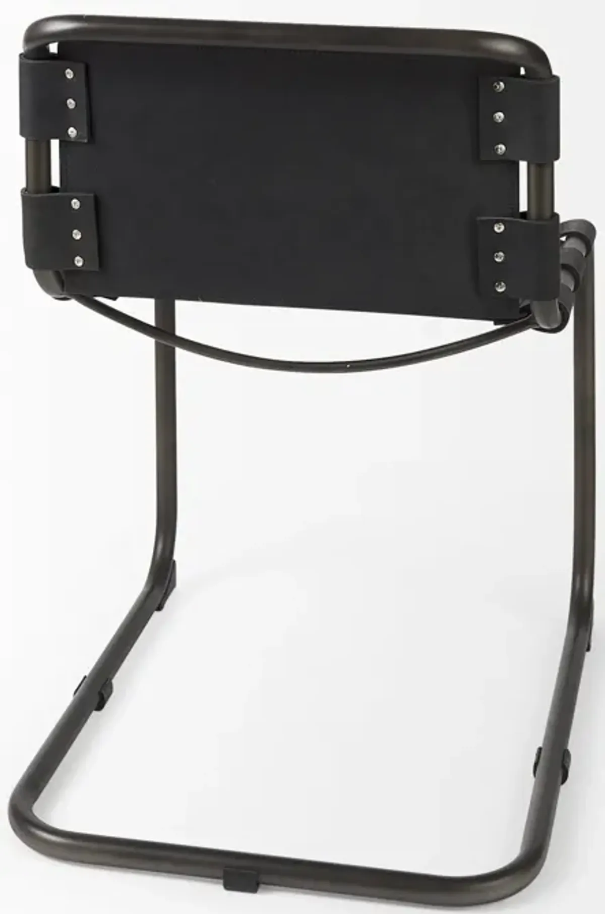 Berbick Black Leather Dining Chair