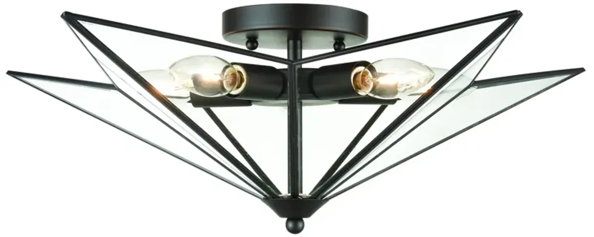 Moravian Star 21'' Wide 5-Light Flush Mount