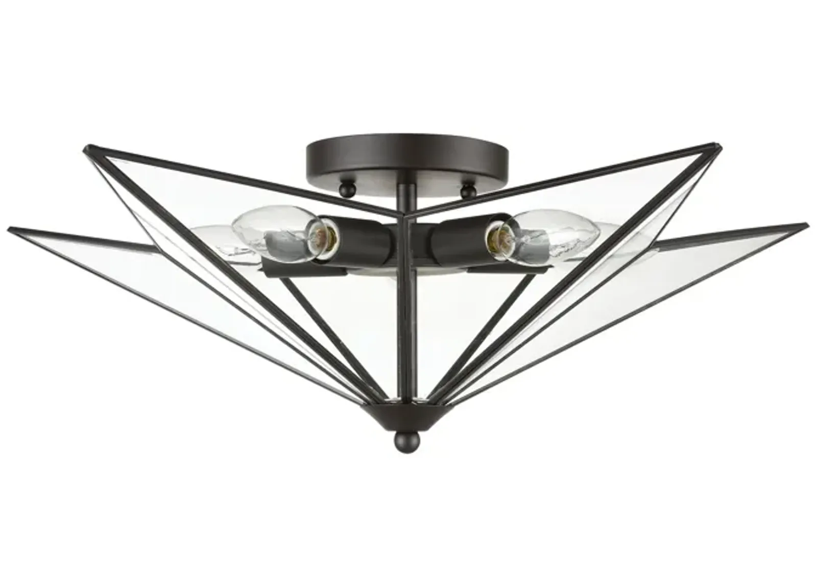 Moravian Star 21'' Wide 5-Light Flush Mount