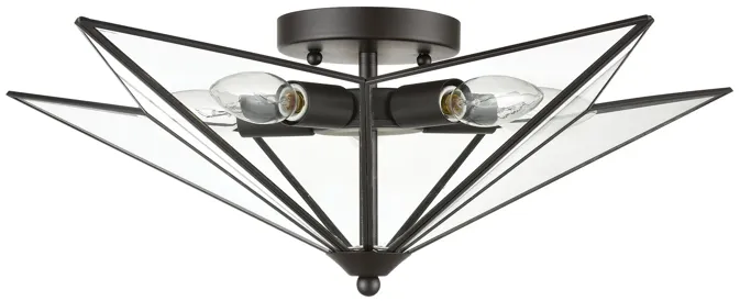 Moravian Star 21'' Wide 5-Light Flush Mount