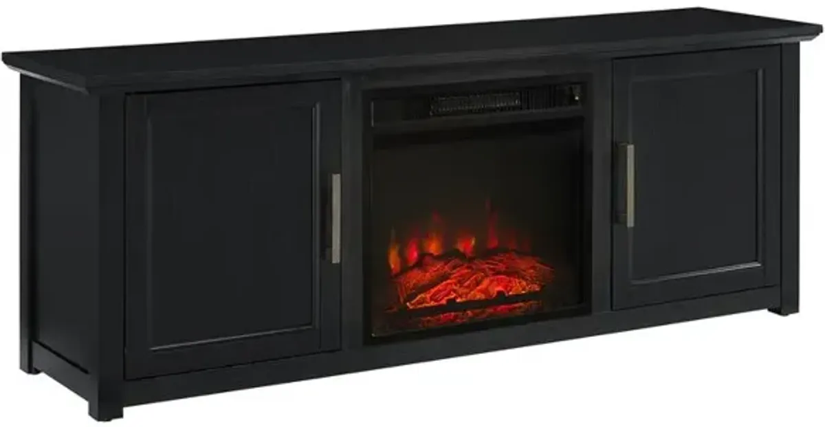 Crosley Furniture Camden Low Profile Fireplace TV Stand For 65+ Inch TV