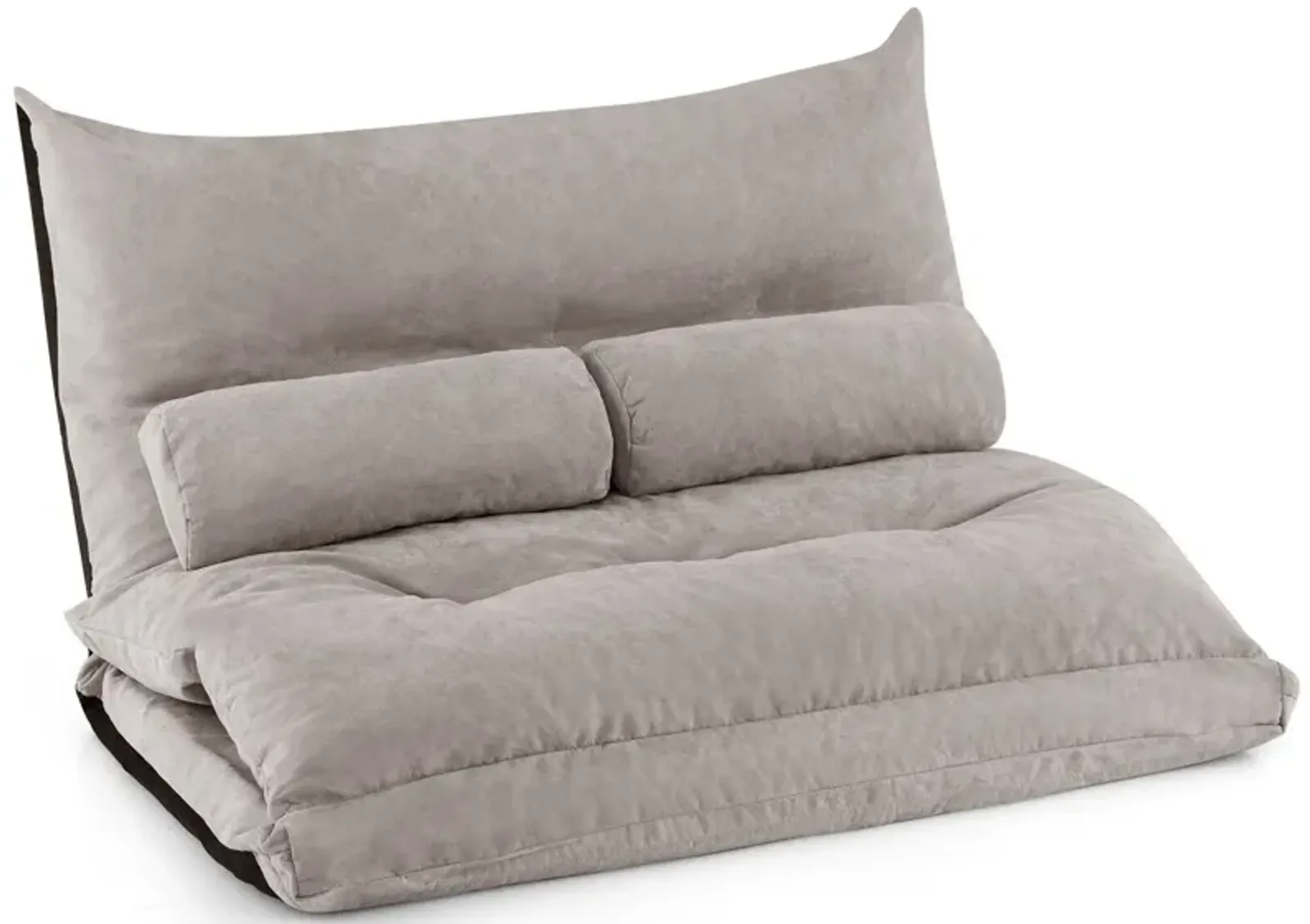 Adjustable Floor Sofa Bed with 2 Lumbar Pillows