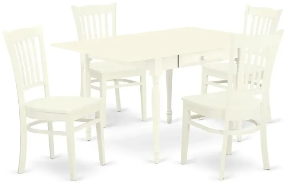 Dining Room Set Linen White, MZGR5-LWH-W