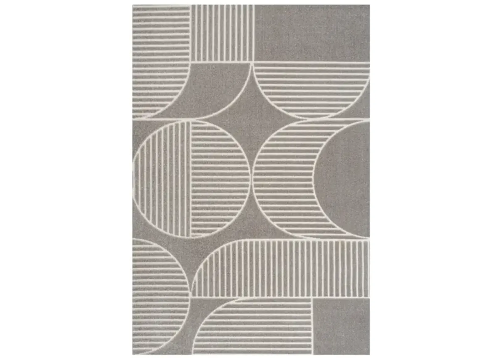 Nordby Geometric Arch Scandi Striped Area Rug