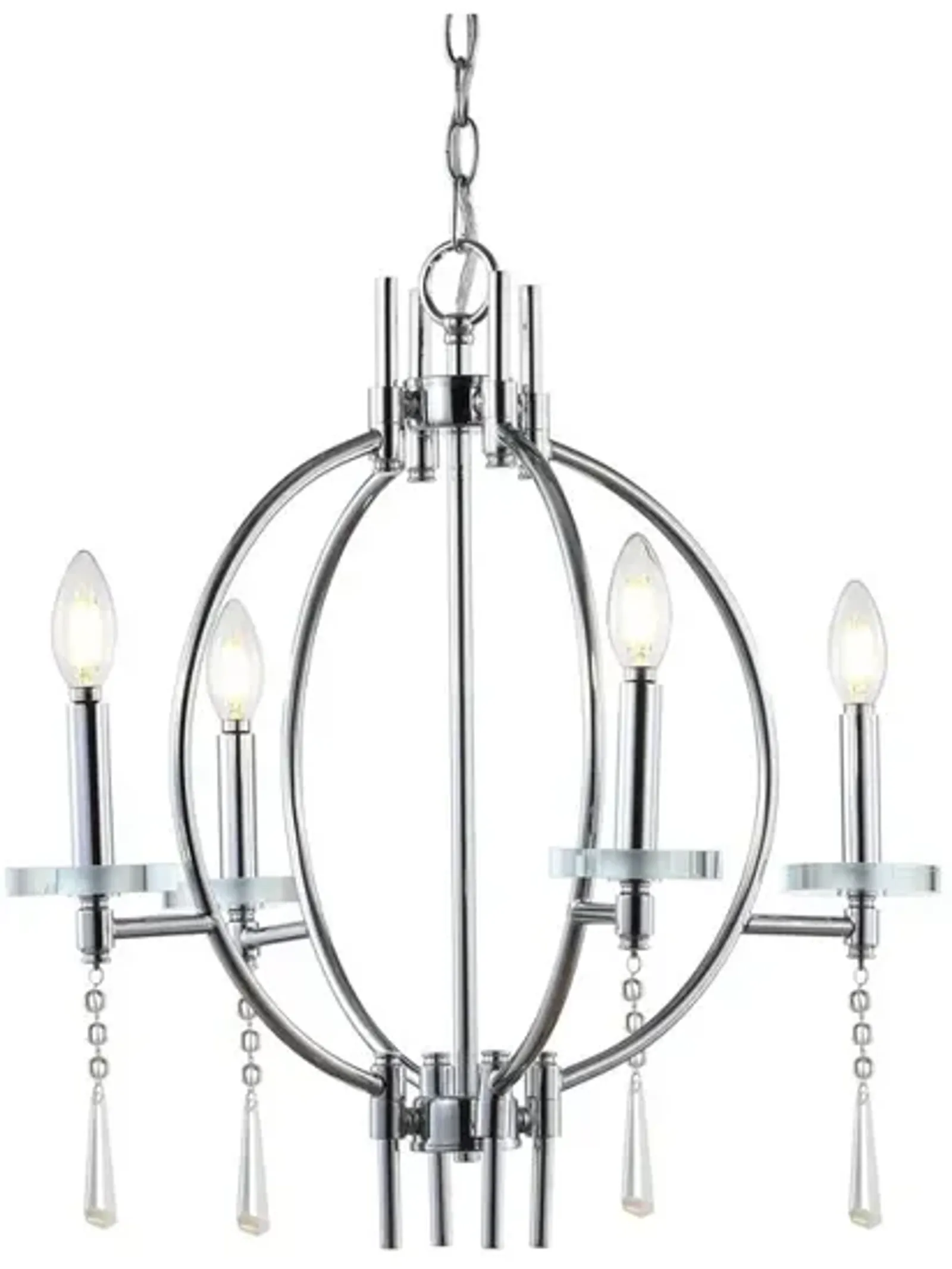 Laura Crystal/Metal LED Chandelier