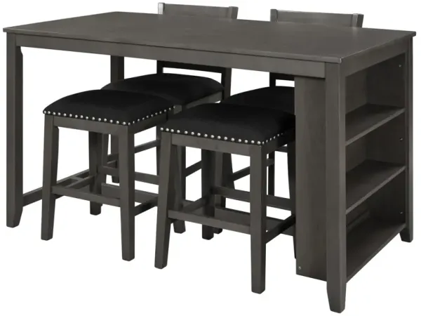 Merax 5 Pieces Counter Height Rustic Dining Table Set