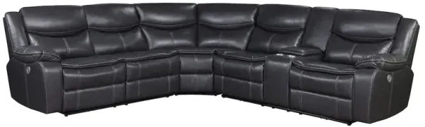 Coaster Co. of America Sycamore Upholstered Power Reclining Sectional Sofa Grey