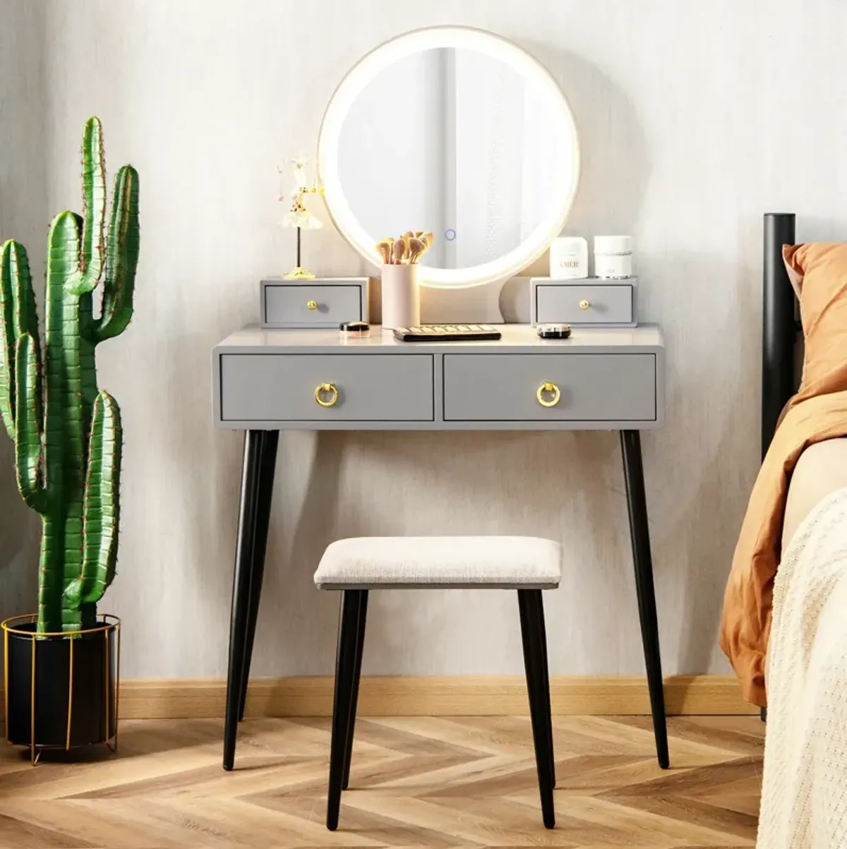 Vanity Table Set with Mirror