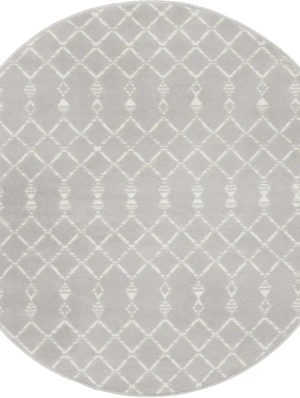 Whimsicle WHS02 Gray 5' x Round Rug
