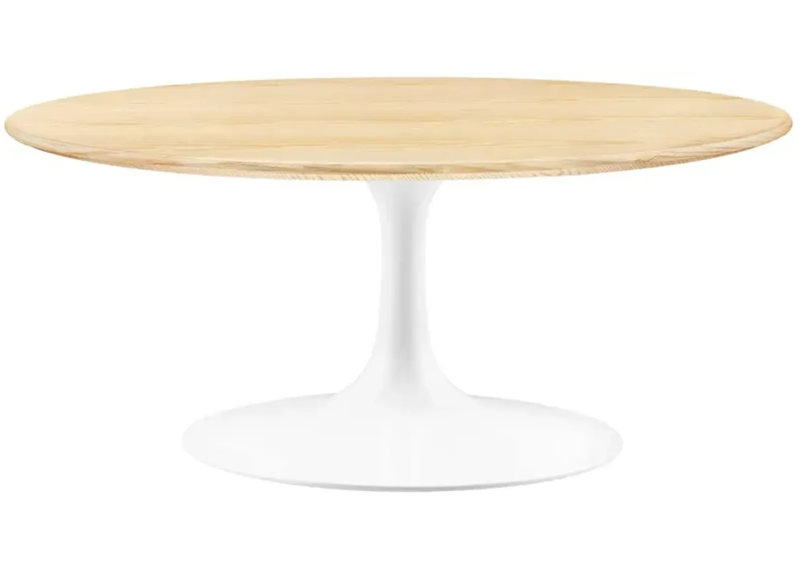 Modway Lippa Coffee Table, White Natural