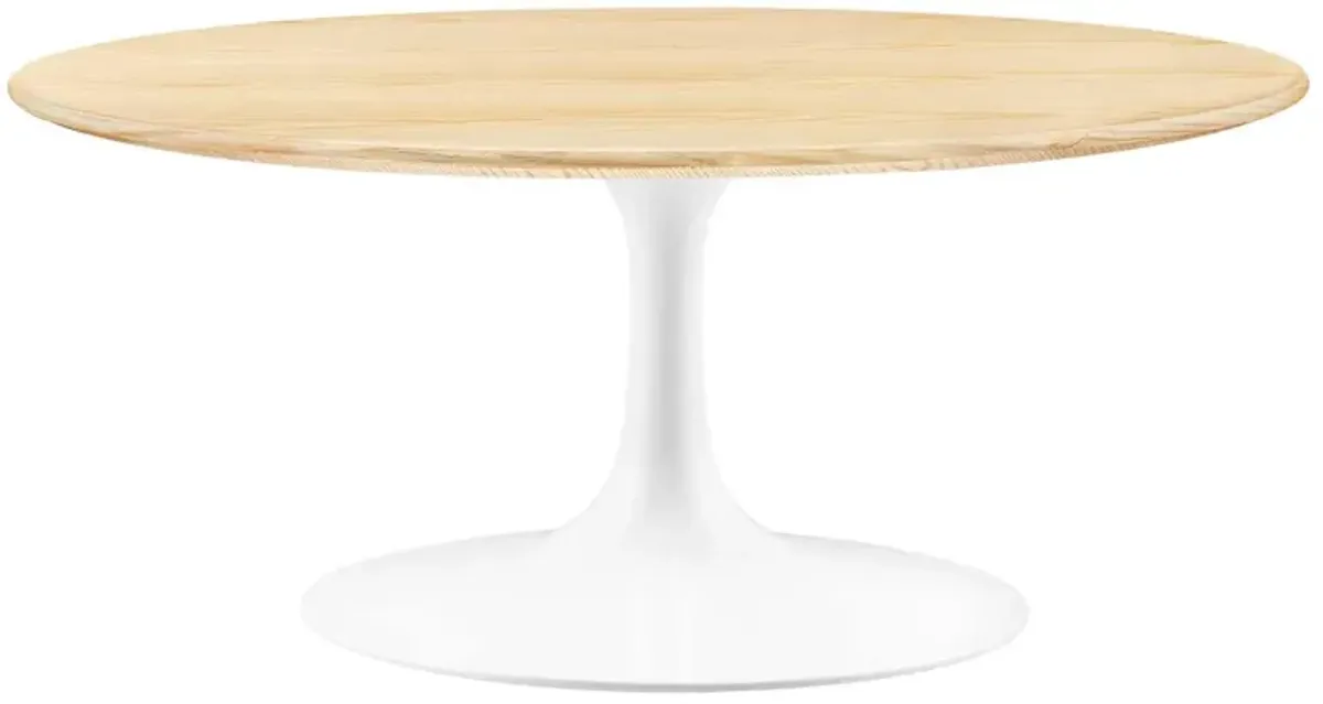 Modway Lippa Coffee Table, White Natural