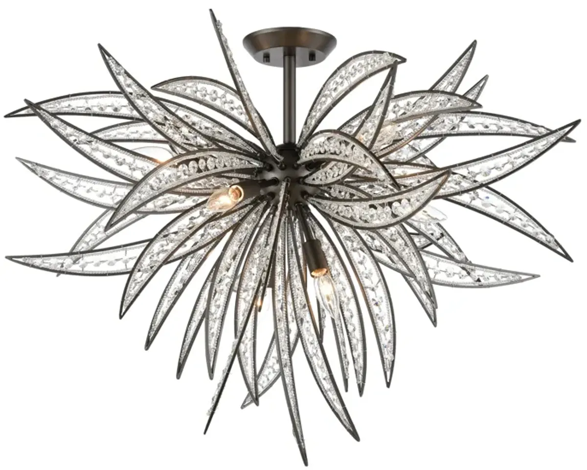 Naples 35'' Wide 8-Light Semi Flush Mount