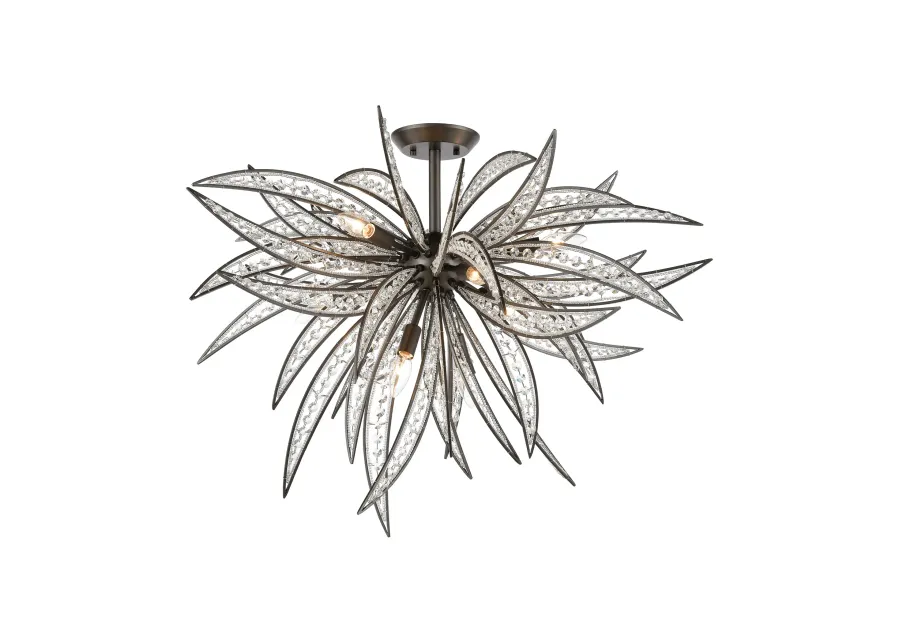 Naples 35'' Wide 8-Light Semi Flush Mount