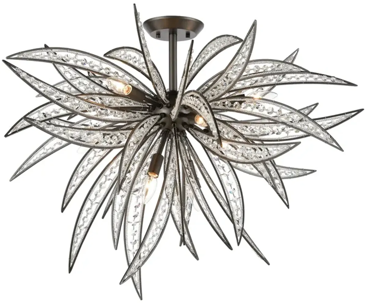 Naples 35'' Wide 8-Light Semi Flush Mount