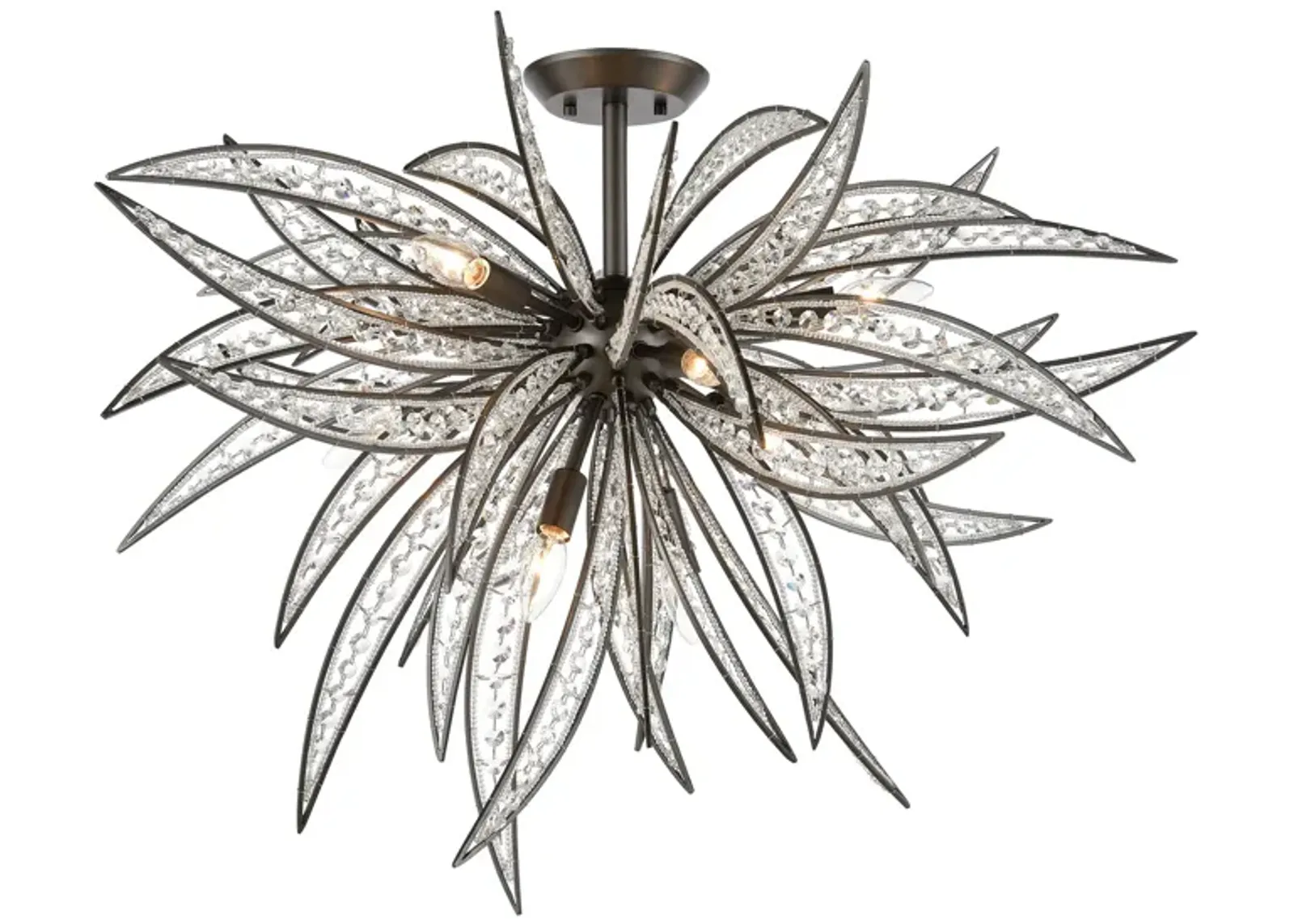 Naples 35'' Wide 8-Light Semi Flush Mount