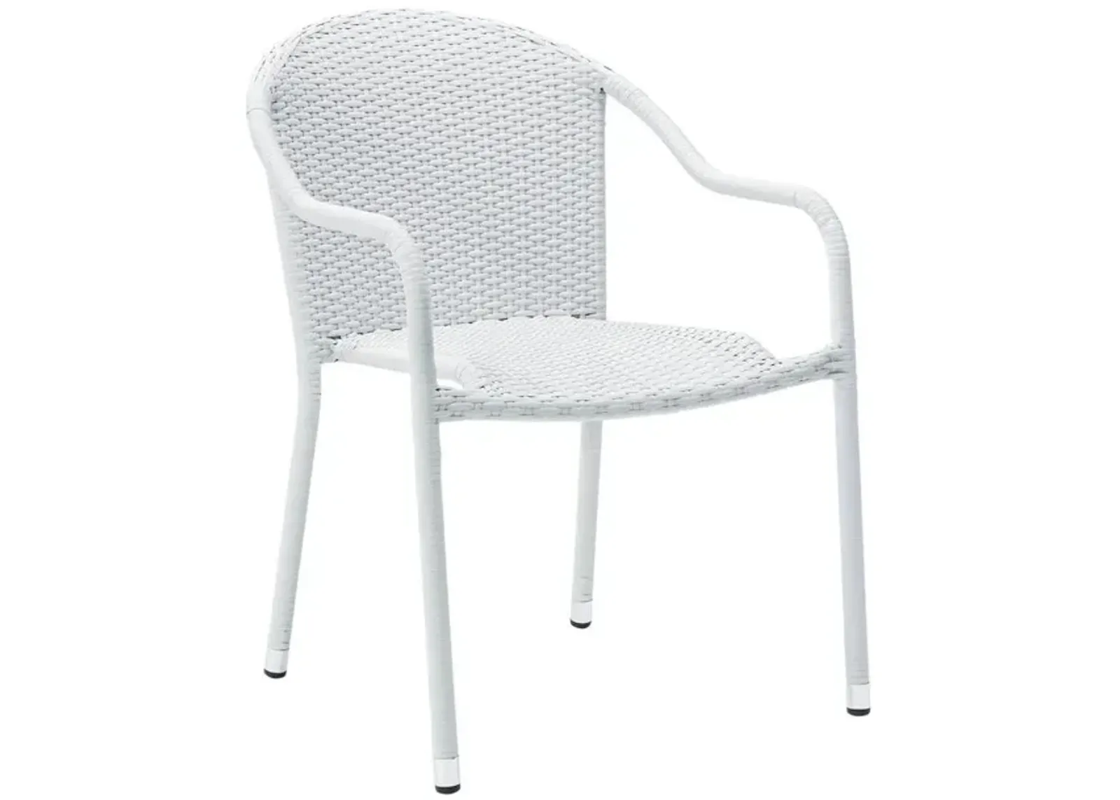 Crosley Furniture Palm Harbor 2Pc Outdoor Wicker Stackable Chair Set White - 2 Stackable Chairs