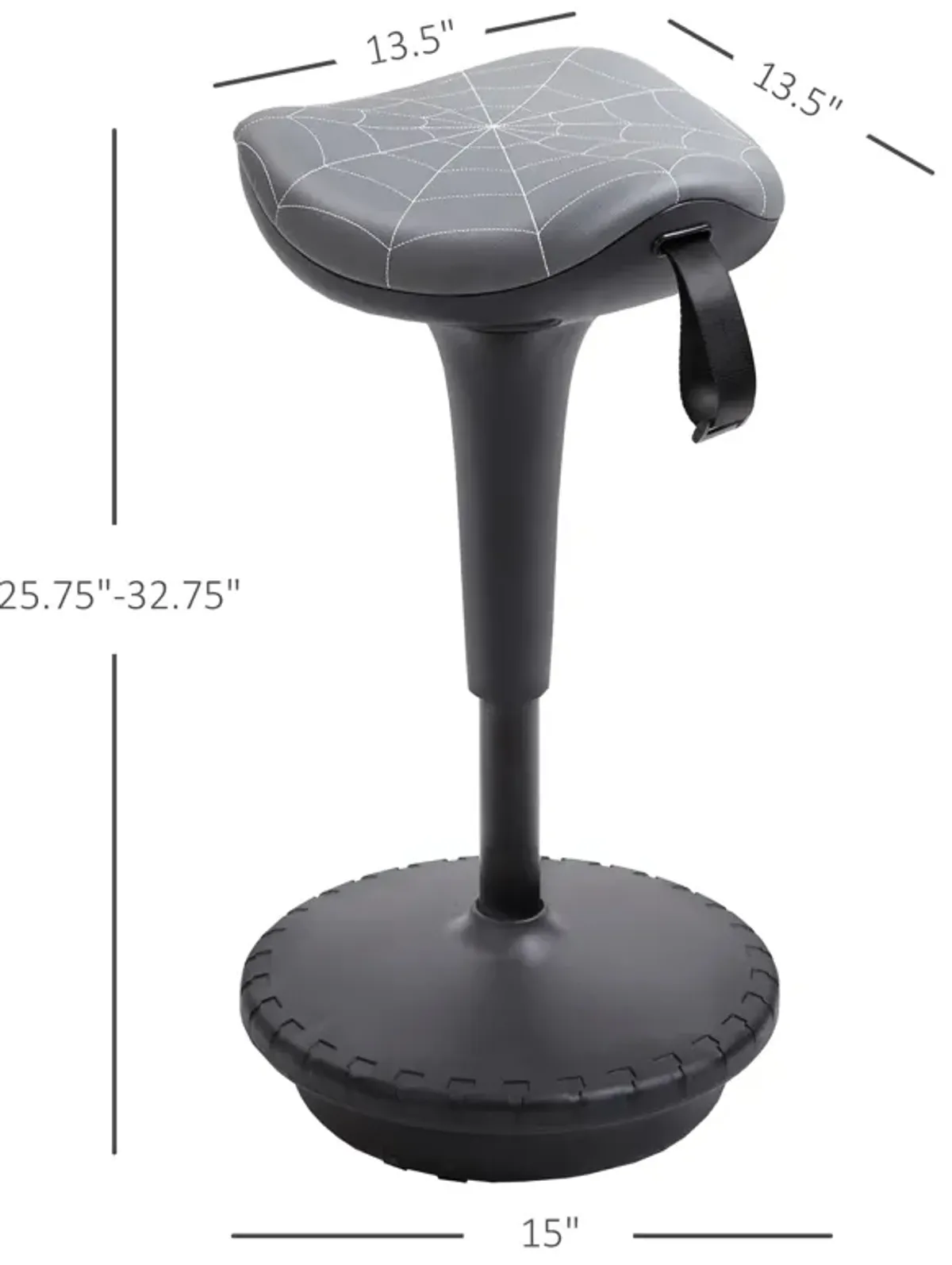 Gray Active Sitting: Wobble Standing Chair with Swivel Seat