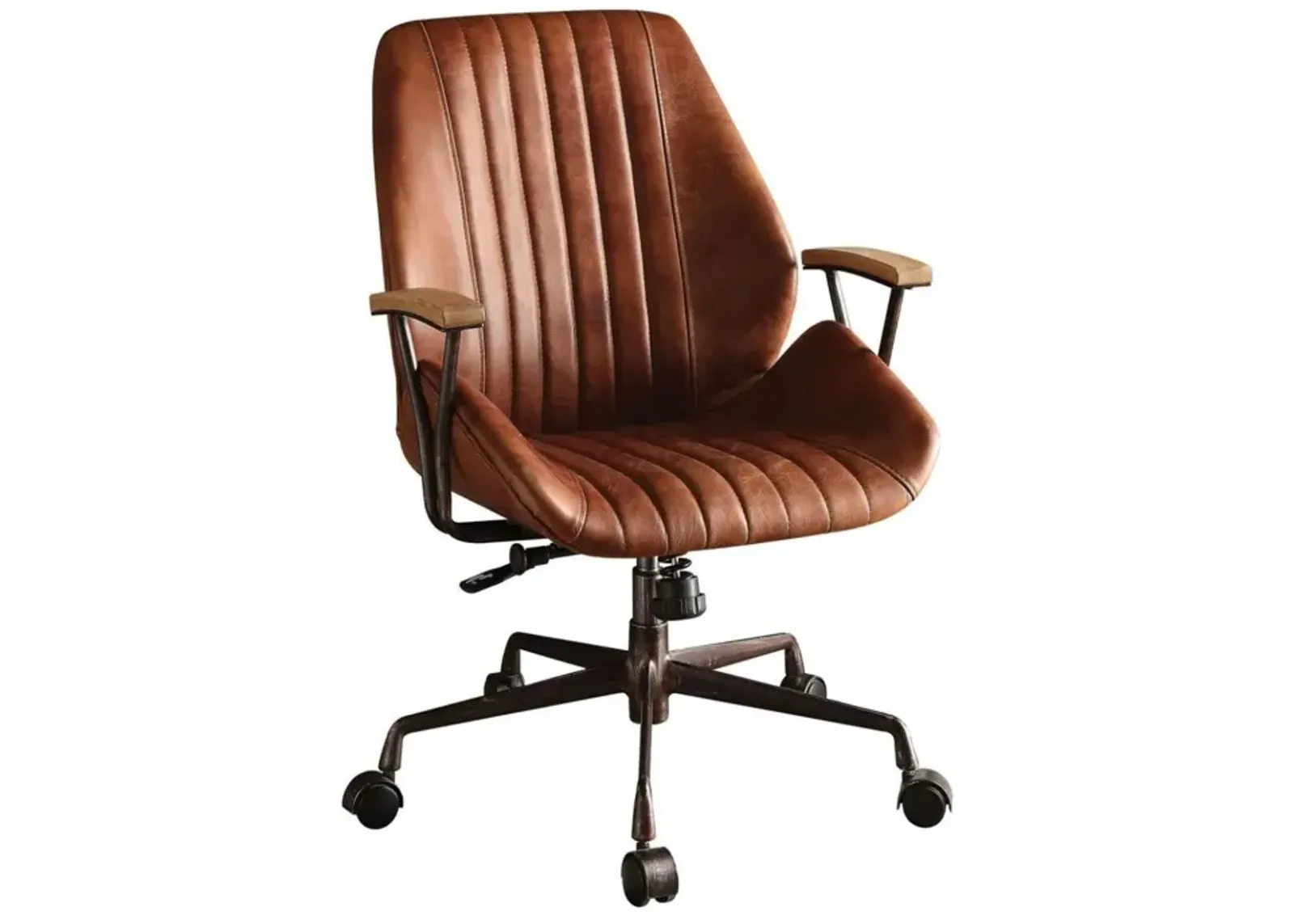 Hamilton Office Chair In Cocoa Top Grain Leather