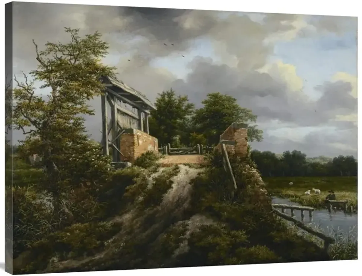 Bridge with a Sluice-Canvas Art-40x30
