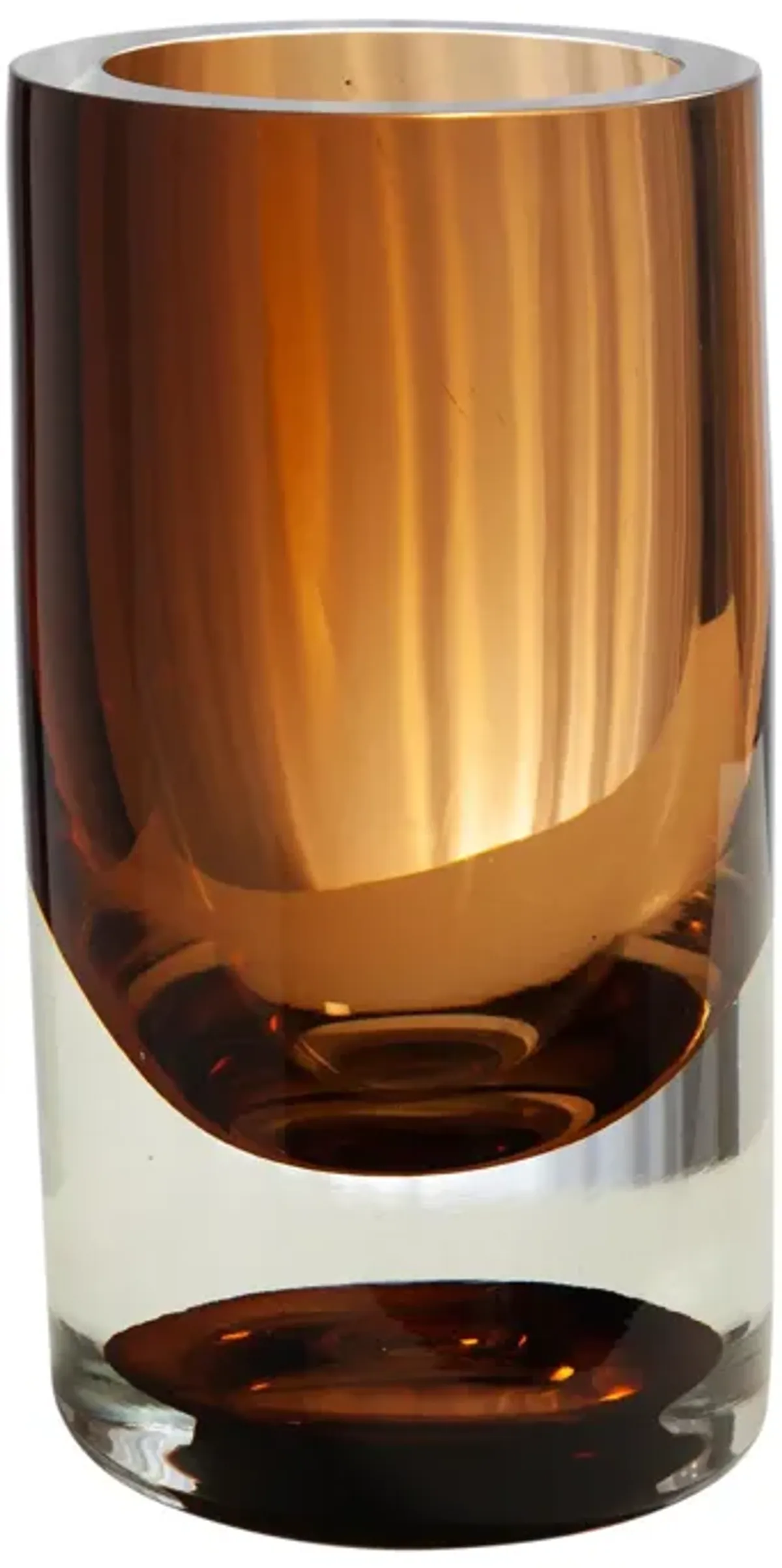 Thick Cylinder Vase- Brown Large