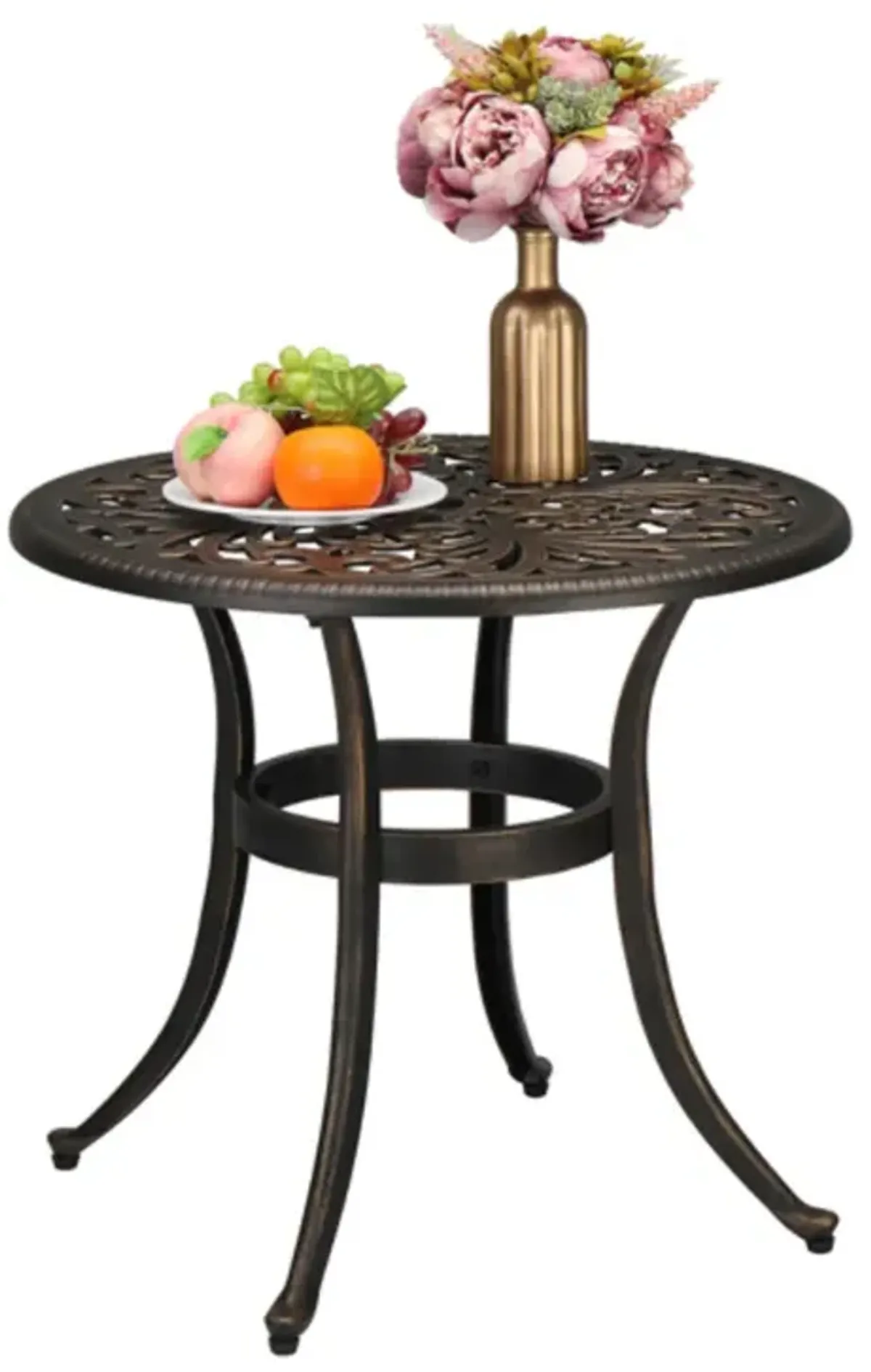 Phoenix Table Round Garden Cast Aluminum Table