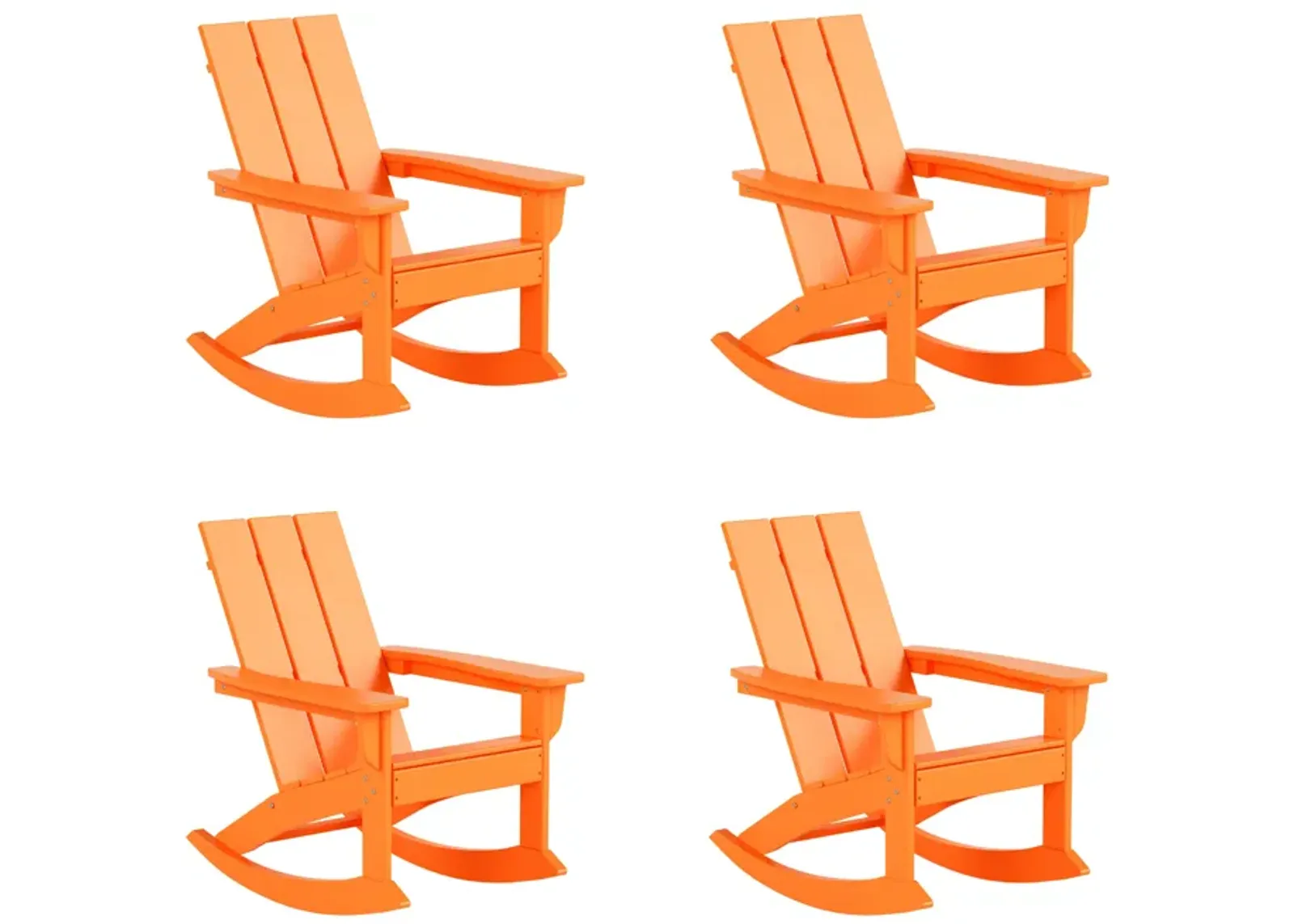 WestinTrends Modern Adirondack Outdoor Rocking Chair (Set of 4)