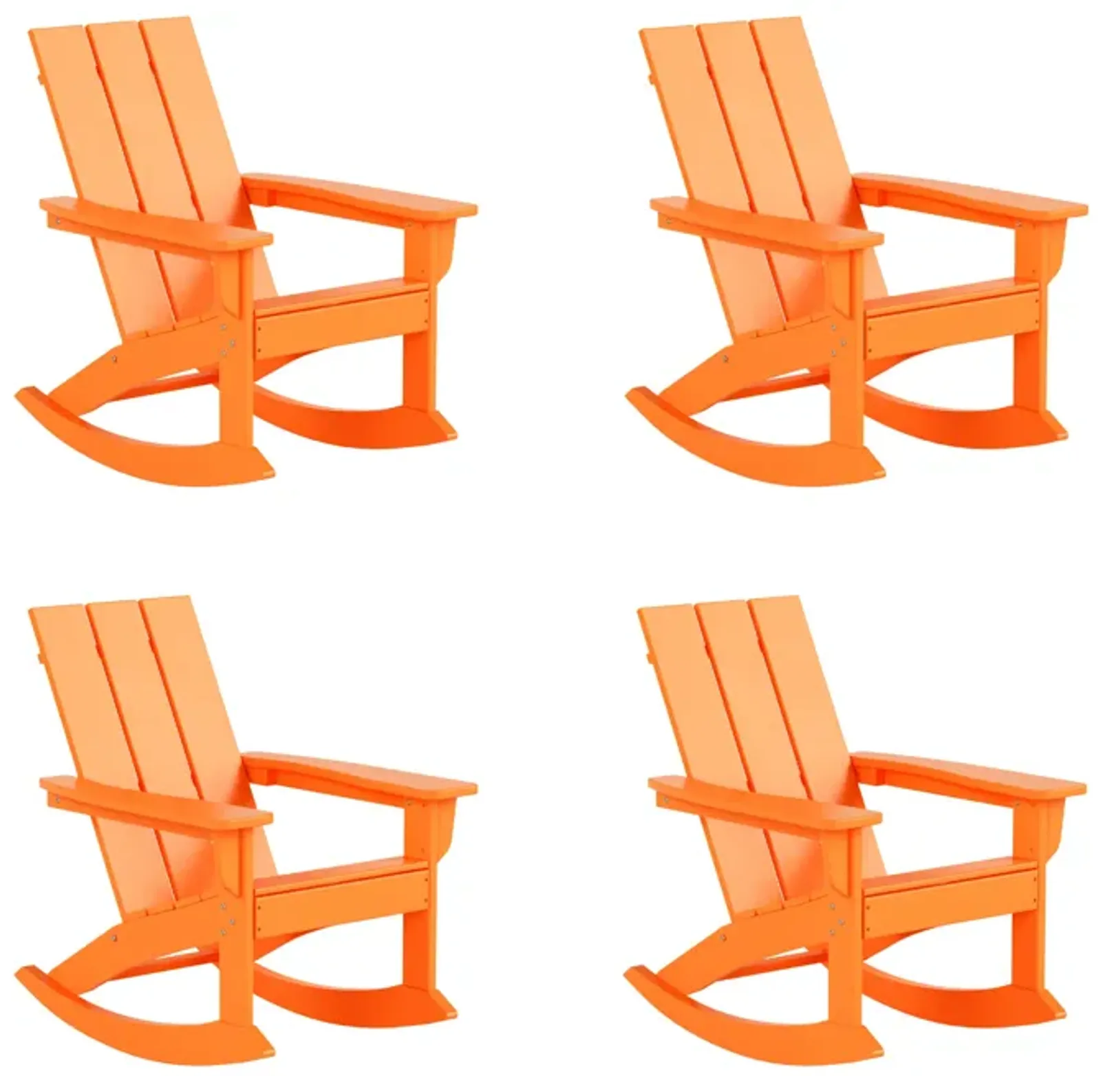 WestinTrends Modern Adirondack Outdoor Rocking Chair (Set of 4)